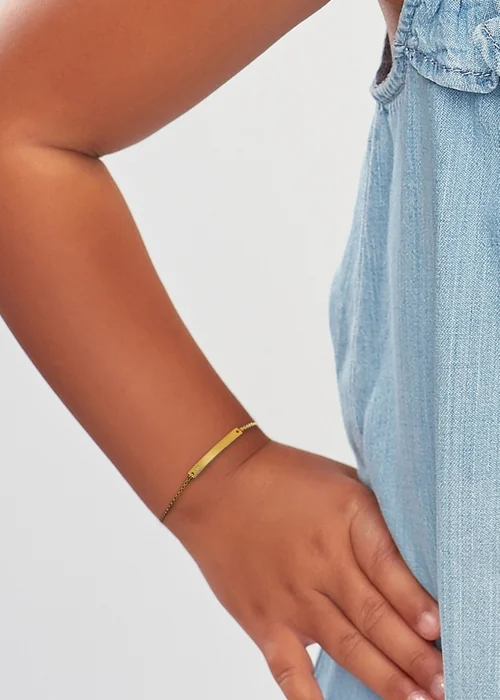 Golden Moments Gold Plated ID Bar November Birthstone CZ Bracelet - One Size Image 3