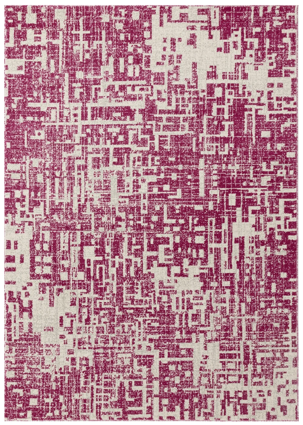 Asiatic Abstract Rug Asiatic Abstract Fuchsia Rug - 80 x 150 | Matalan