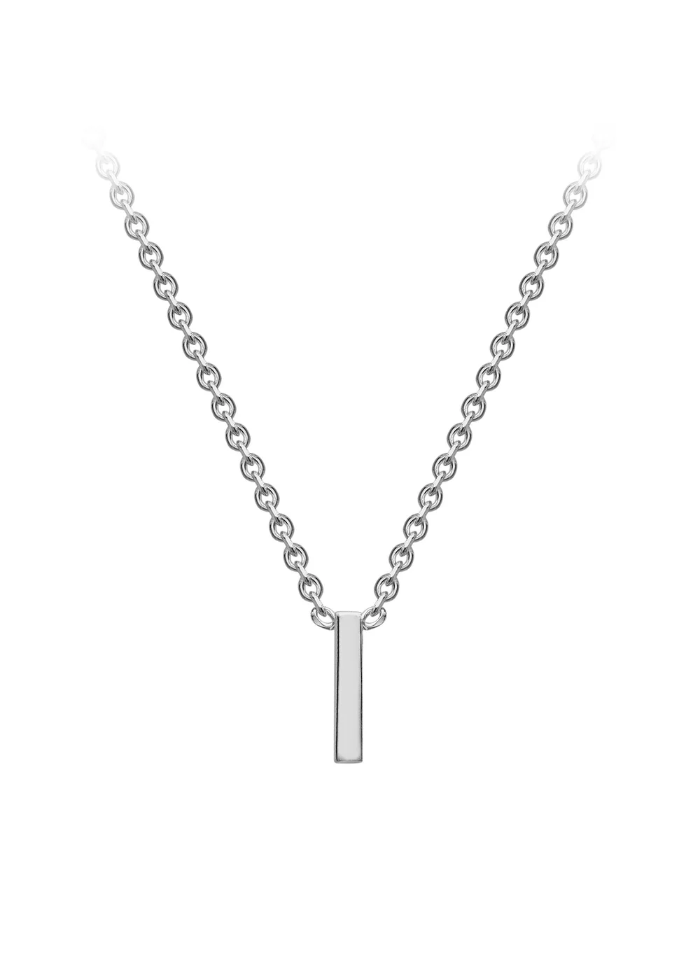 Golden Moments Sterling Silver 'I' Initial Necklace - I Image 1