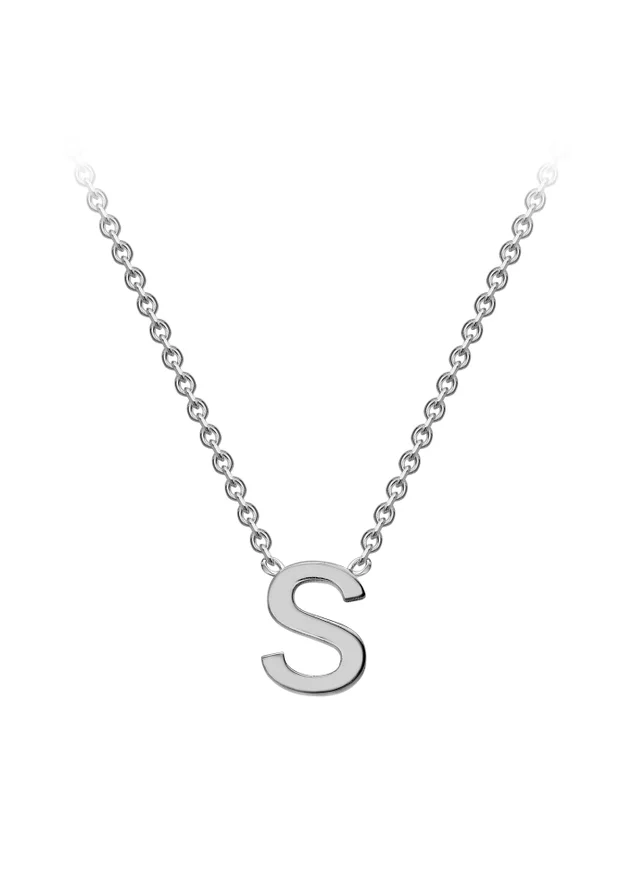 Golden Moments Sterling Silver 'S' Initial Necklace