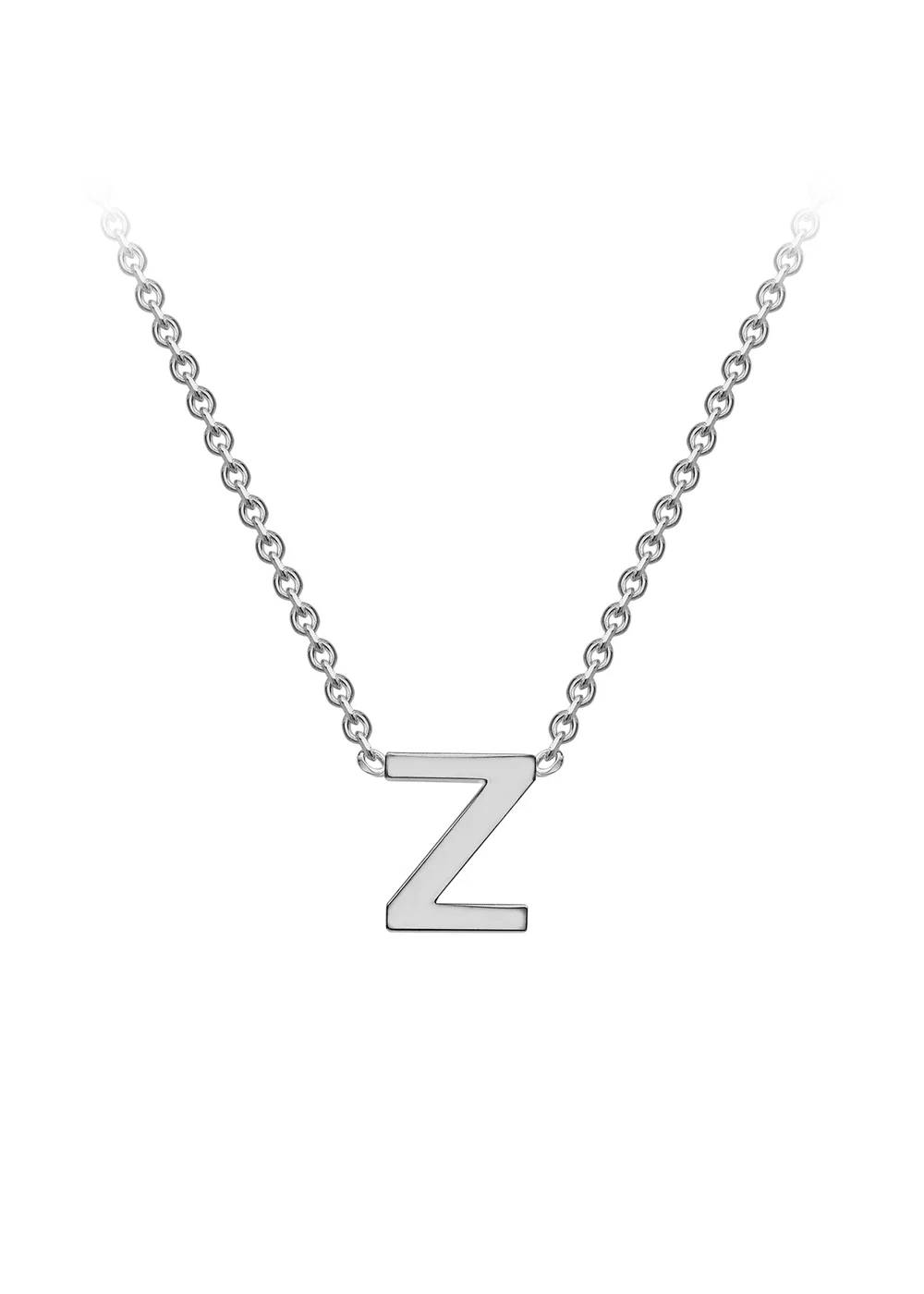 Golden Moments Sterling Silver 'Z' Initial Necklace - Z Image 1