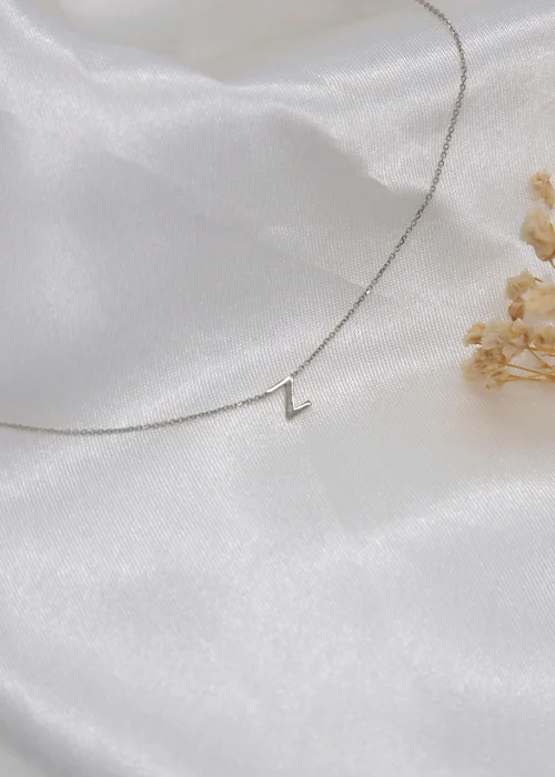 Golden Moments Sterling Silver 'Z' Initial Necklace - Z Image 2
