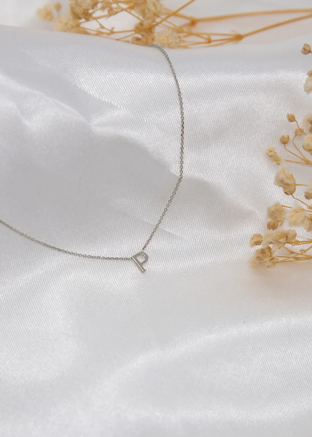 Golden Moments Sterling Silver 'P' Initial Necklace - P Image 2