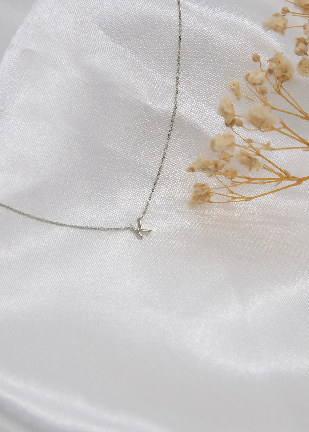 Golden Moments Sterling Silver 'K' Initial Necklace - K Image 2