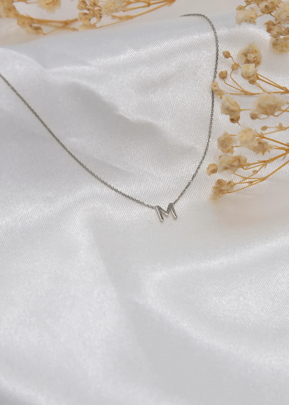 Golden Moments Sterling Silver 'M' Initial Necklace - M Image 2