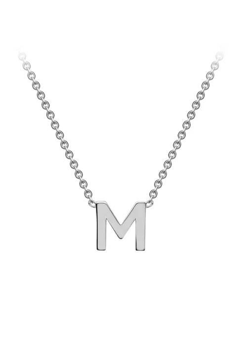 Golden Moments Sterling Silver 'M' Initial Necklace - M Image 1