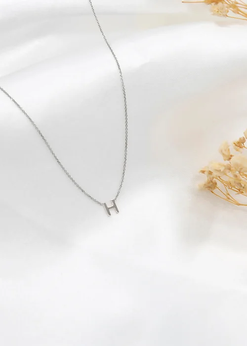 Golden Moments Sterling Silver 'H' Initial Necklace - H Image 2