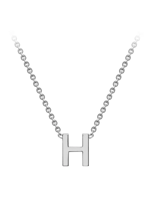 Golden Moments Sterling Silver 'H' Initial Necklace - H Image 1