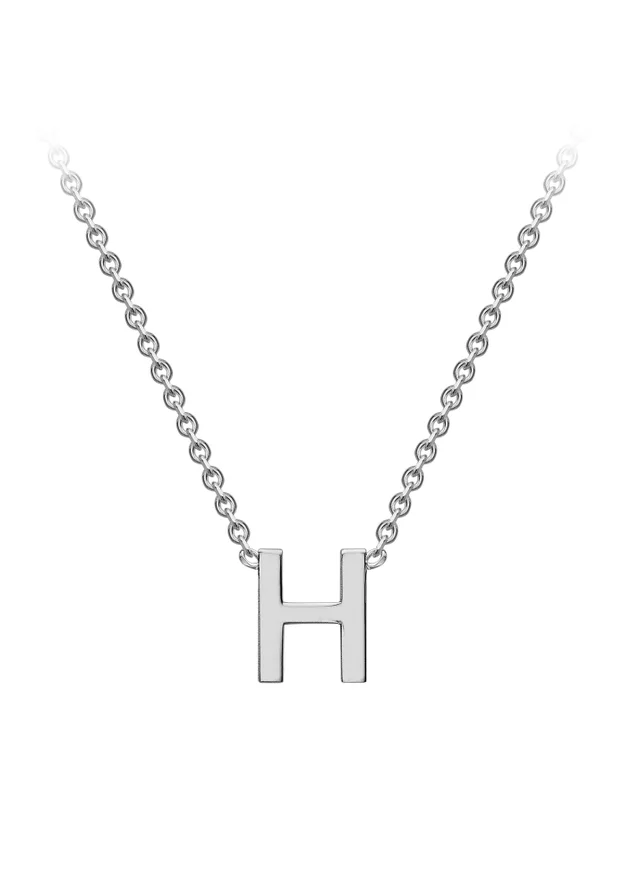 Golden Moments Sterling Silver 'H' Initial Necklace