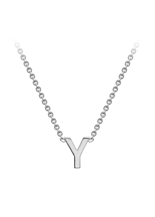 Golden Moments Sterling Silver 'Y' Initial Necklace - Y Image 1