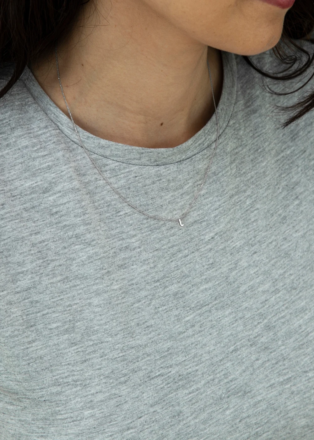 Golden Moments Sterling Silver 'J' Initial Necklace - J Image 3