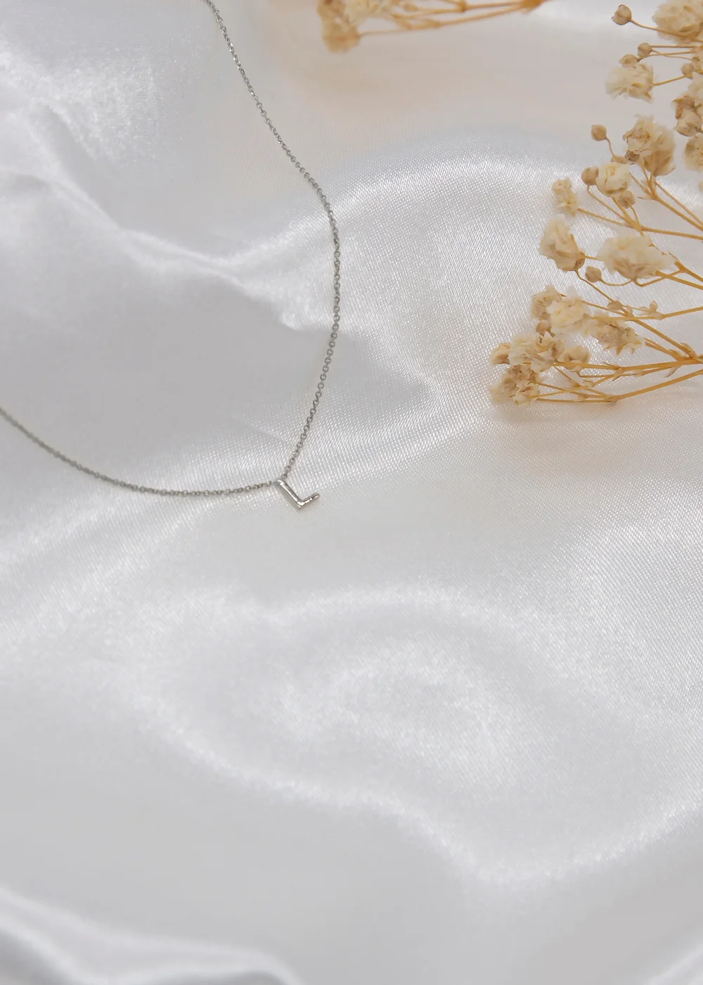 Golden Moments Sterling Silver 'L' Initial Necklace - L Image 2