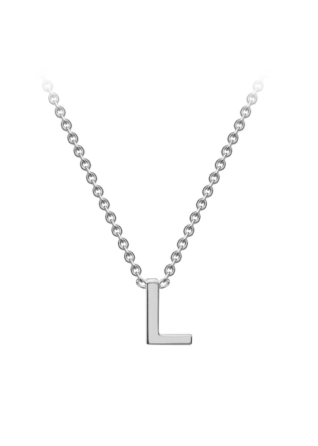 Golden Moments Sterling Silver 'L' Initial Necklace