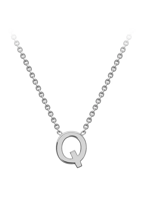 Golden Moments Sterling Silver 'Q' Initial Necklace - Q Image 1