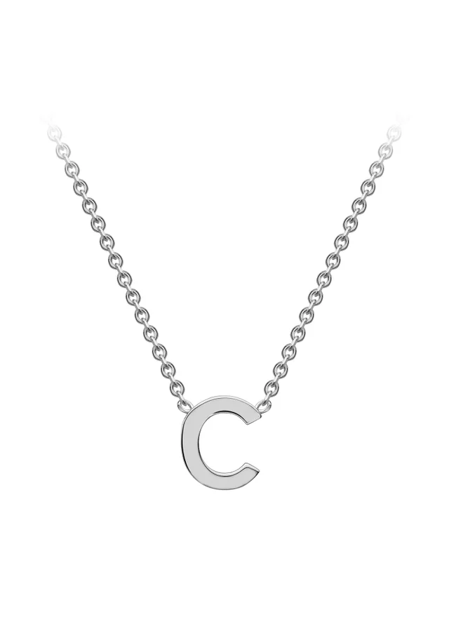 Golden Moments Sterling Silver 'C' Initial Necklace