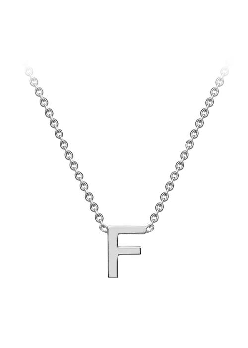 Golden Moments Sterling Silver 'F' Initial Necklace - F Image 1
