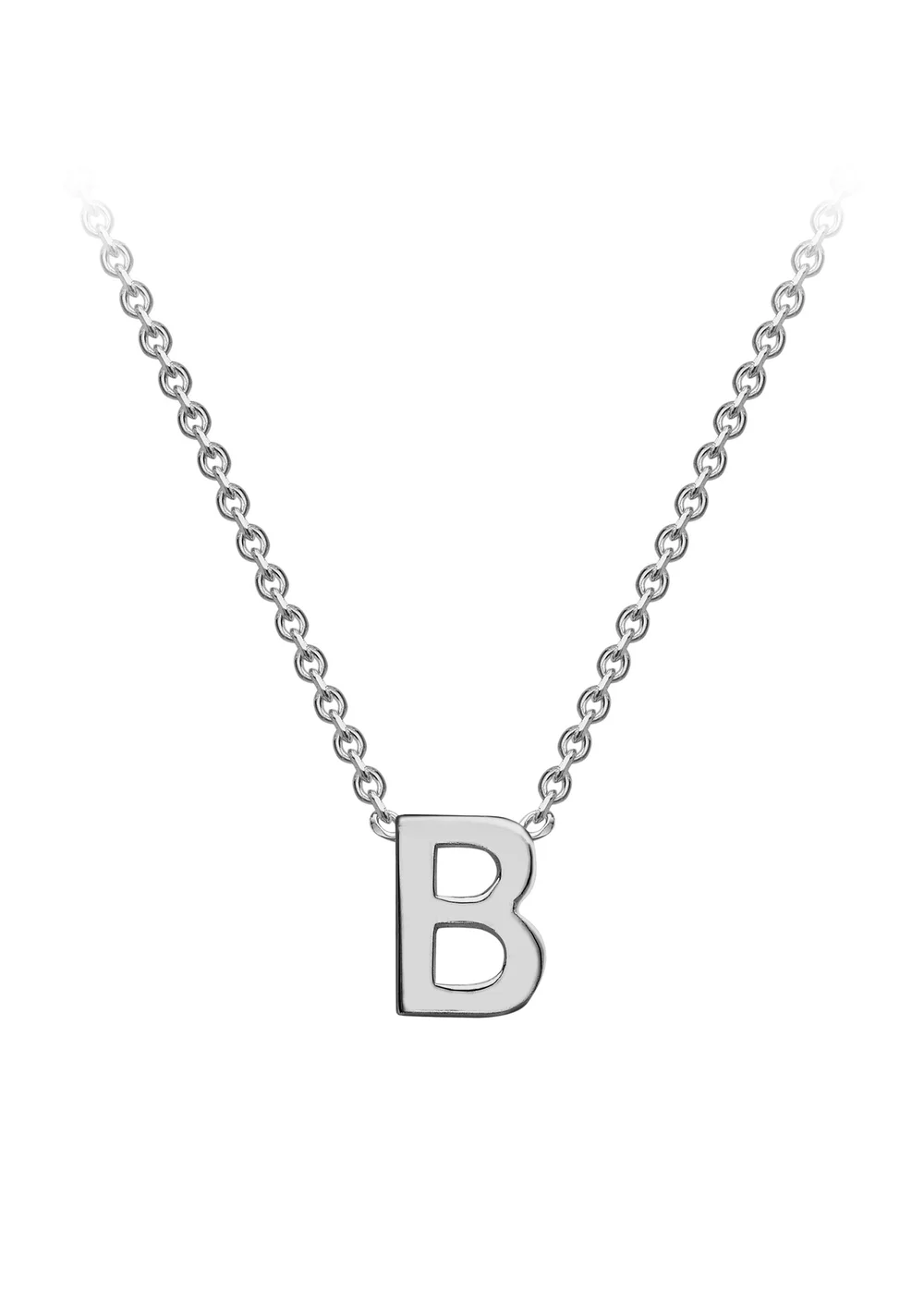 Golden Moments Sterling Silver 'B' Initial Necklace - B Image 1