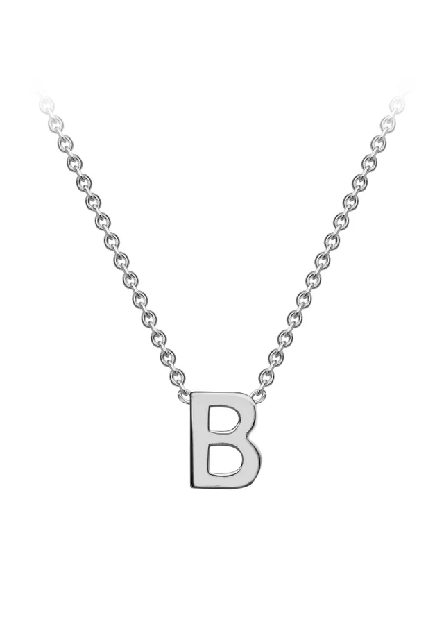 Golden Moments Sterling Silver 'B' Initial Necklace