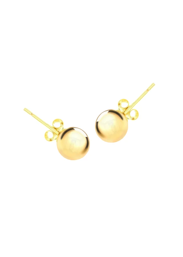 Golden Moments Yellow Gold Plated Ball Studs (8mm )
