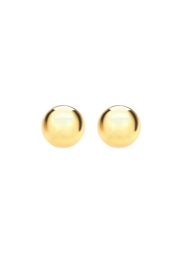 Golden Moments Yellow Gold Plated Ball Studs (8mm )