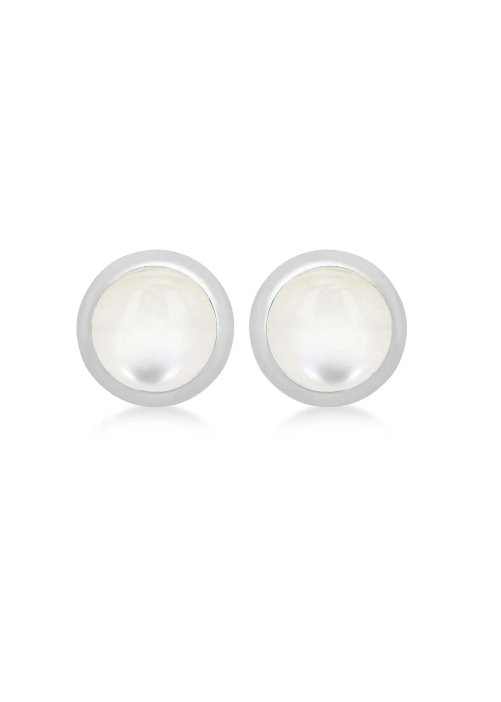 Golden Moments Sterling Silver June Birthstone Stud Earrings - One Size Image 1
