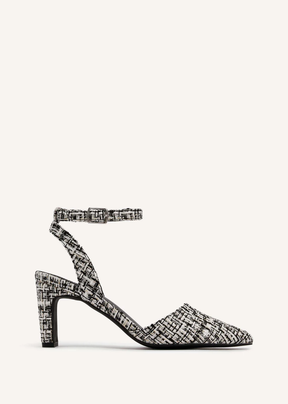 Linzi Bexley Bexley Black/White Tweed Pointed Toe Court Heel - 3 Image 2