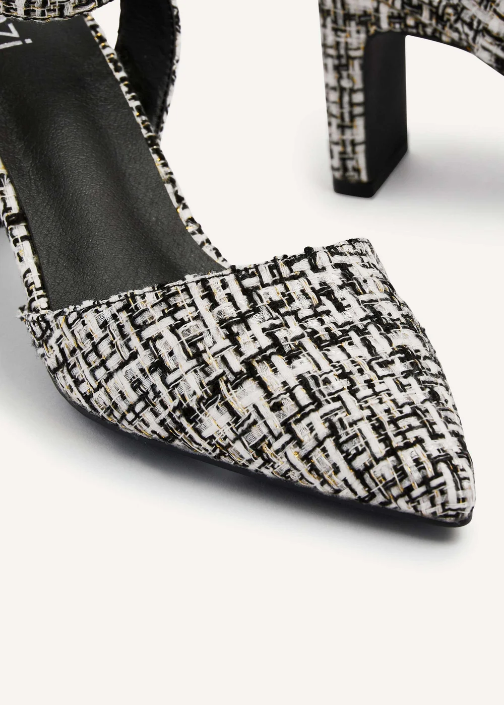 Linzi Bexley Bexley Black/White Tweed Pointed Toe Court Heel - 3 Image 4