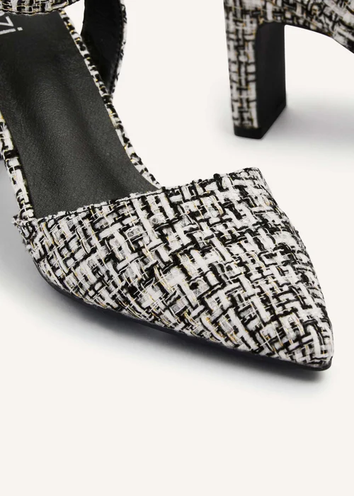 Linzi Bexley Bexley Black/White Tweed Pointed Toe Court Heel - 3 Image 4