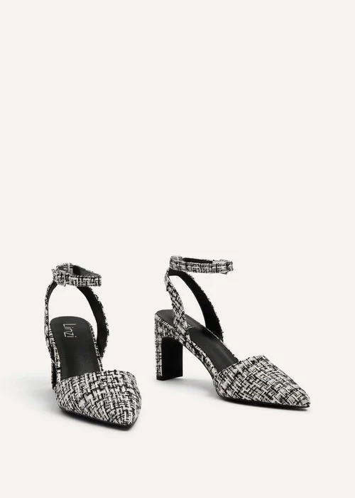 Linzi Bexley Bexley Black/White Tweed Pointed Toe Court Heel - 3 Image 3