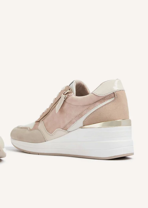 Linzi Aylin Camel Colour Block Wedge Trainer - 3 Image 4