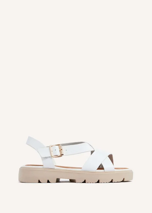 Linzi Blake White Faux Leather Chunky Sandal - 3 Image 2