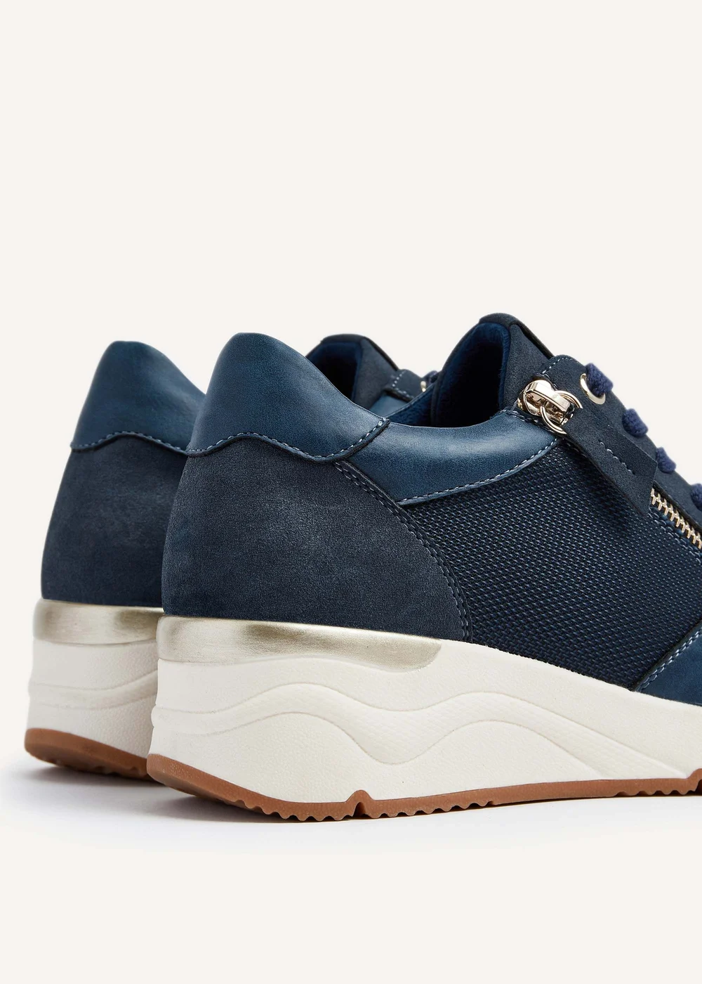 Linzi Luca Navy Wedge Trainers - 3 Image 5