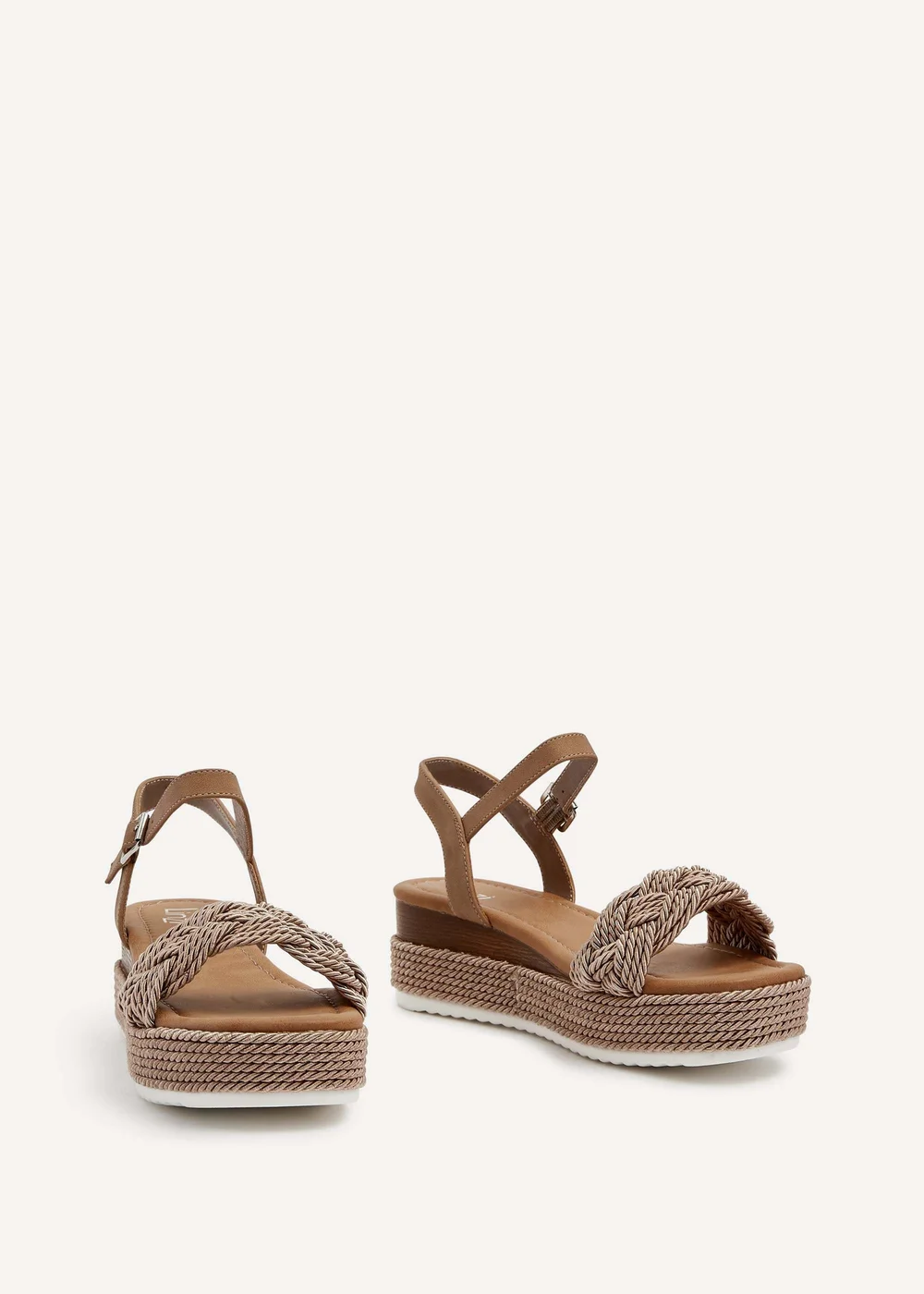 Linzi Puglia Mocha Plaited Wedged Flatform - 3 Image 3