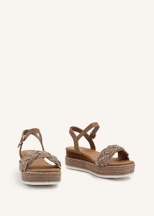 Linzi Puglia Mocha Plaited Wedged Flatform - 3 Image 3