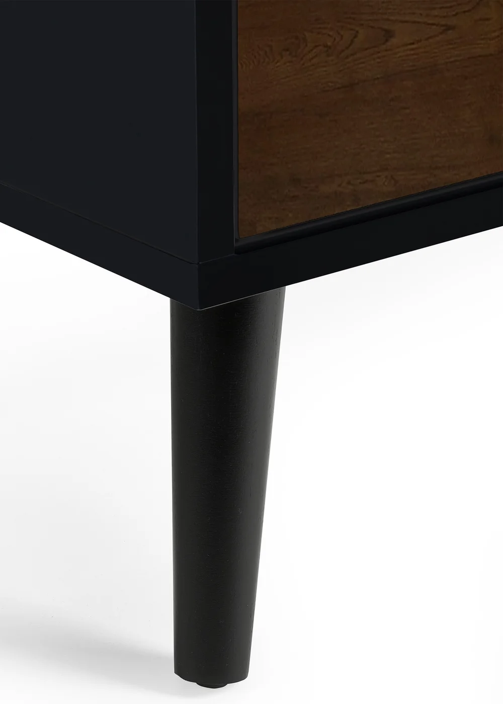 Julian Bowen Alba 5 Drawer Narrow Chest in Walnut and Black (120.5 x 45 x 40cm) - One Size Image 4