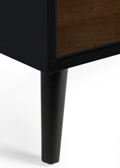 Julian Bowen Alba 5 Drawer Narrow Chest in Walnut and Black (120.5 x 45 x 40cm) - One Size Image 4