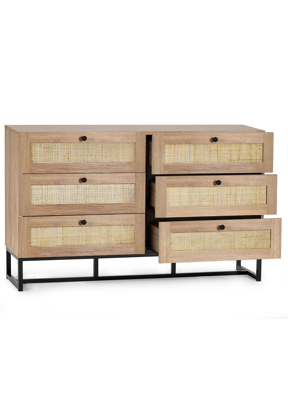 Julian Bowen Padstow 6 Drawer Chest in Brown (75 x 120 x 40cm) - One Size Image 2