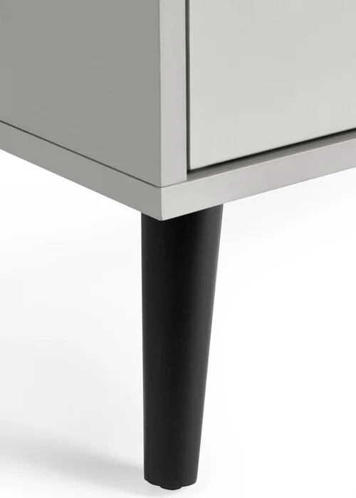 Julian Bowen Alba 2 Drawer Bedside in Silk Grey (58 x 45 x 40cm) - One Size Image 4