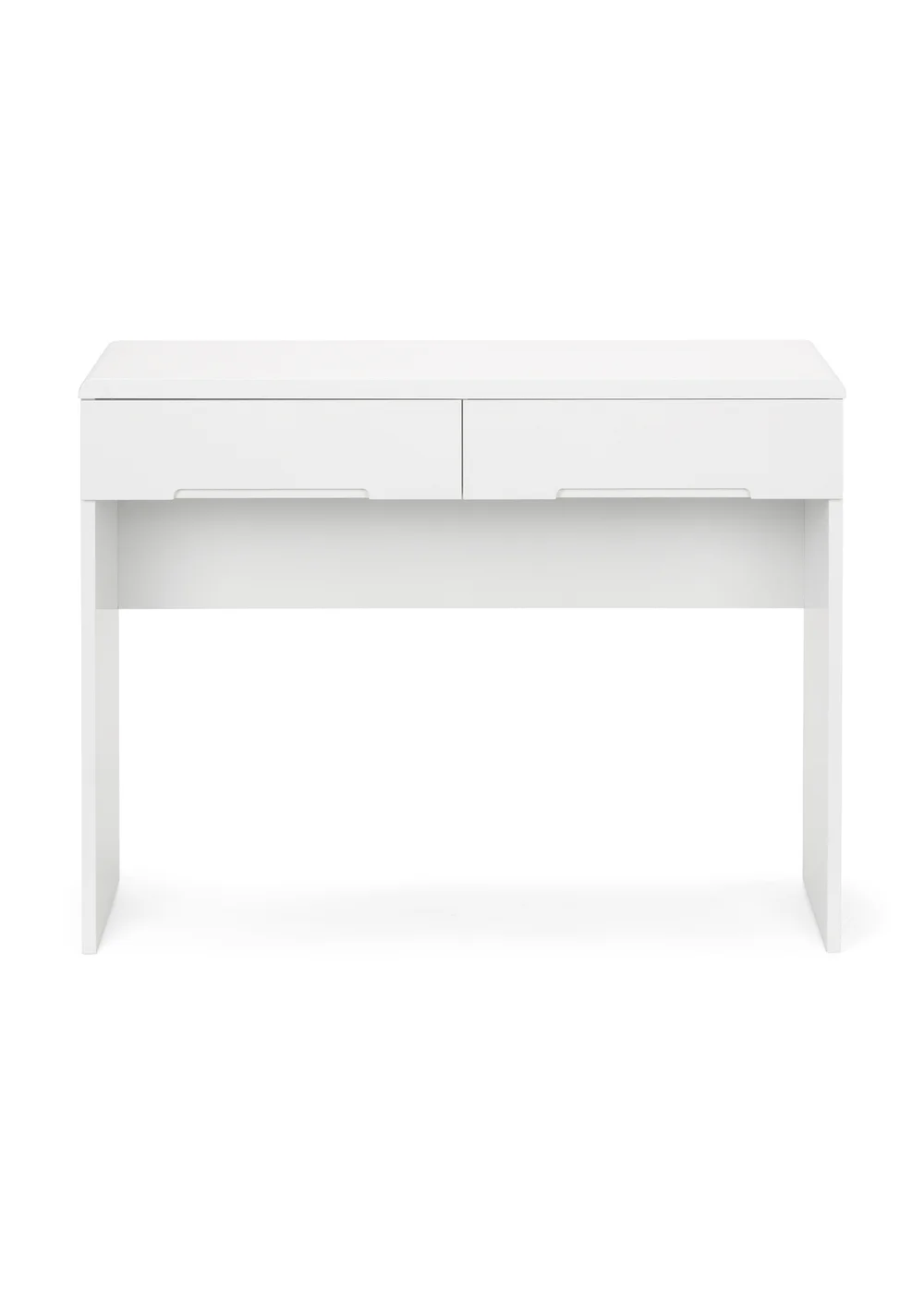 Julian Bowen White Manhattan Dressing Table With 2 Drawers (77 x 100 x 35cm) - One Size Image 5