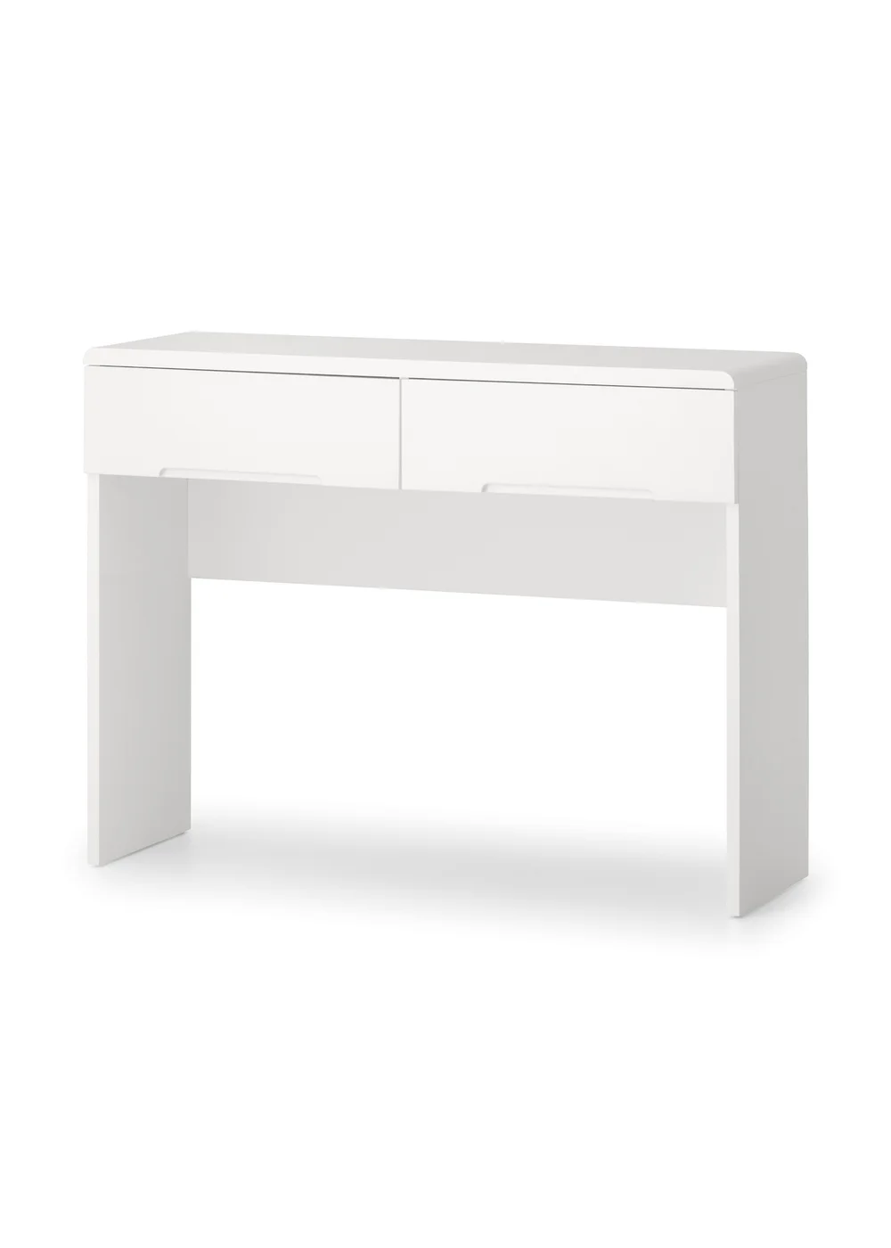 Julian Bowen White Manhattan Dressing Table With 2 Drawers (77 x 100 x 35cm) - One Size Image 2