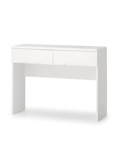 Julian Bowen White Manhattan Dressing Table With 2 Drawers (77 x 100 x 35cm) - One Size Image 2