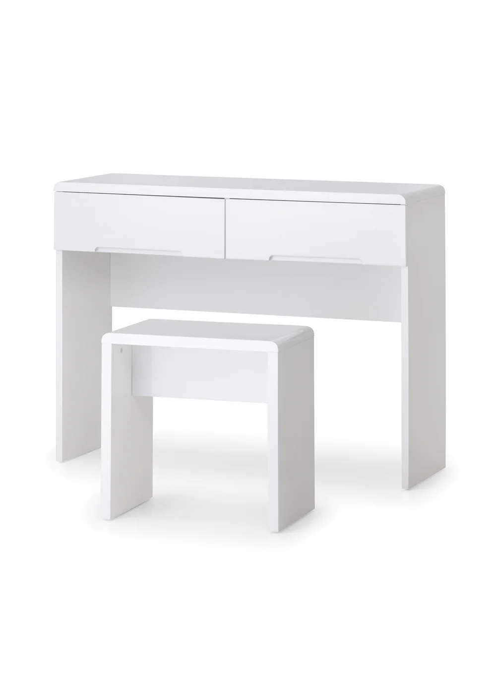 Julian Bowen White Manhattan Dressing Table With 2 Drawers (77 x 100 x 35cm) - One Size Image 3