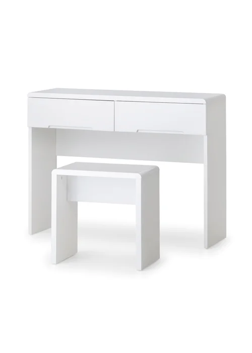 Julian Bowen White Manhattan Dressing Table With 2 Drawers (77 x 100 x 35cm) - One Size Image 3
