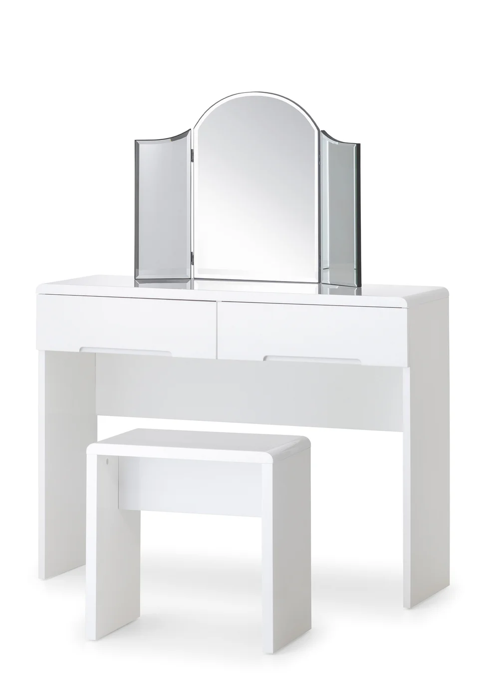 Julian Bowen White Manhattan Dressing Table With 2 Drawers (77 x 100 x 35cm) - One Size Image 4