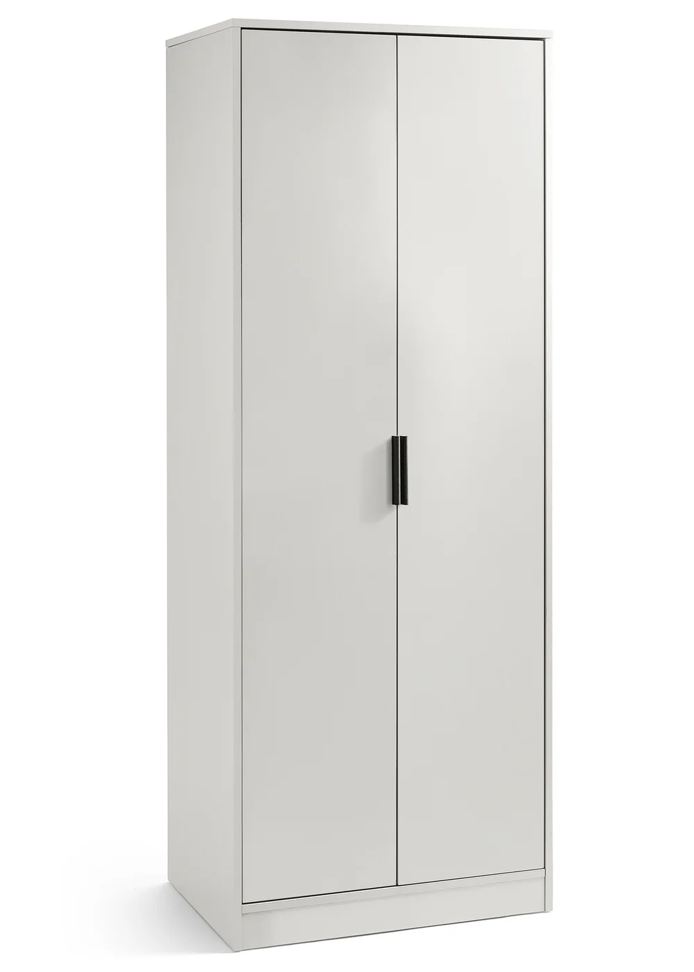 Julian Bowen Alba 2 Door Wardrobe Soft Close in Silk Grey (202 x 77 x 53cm) - One Size Image 2