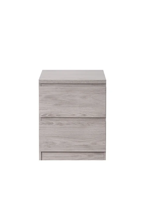 Julian Bowen Jupiter 2 Drawer Bedside in Grey Oak (57 x 45 x 45cm) - No Size Image 5
