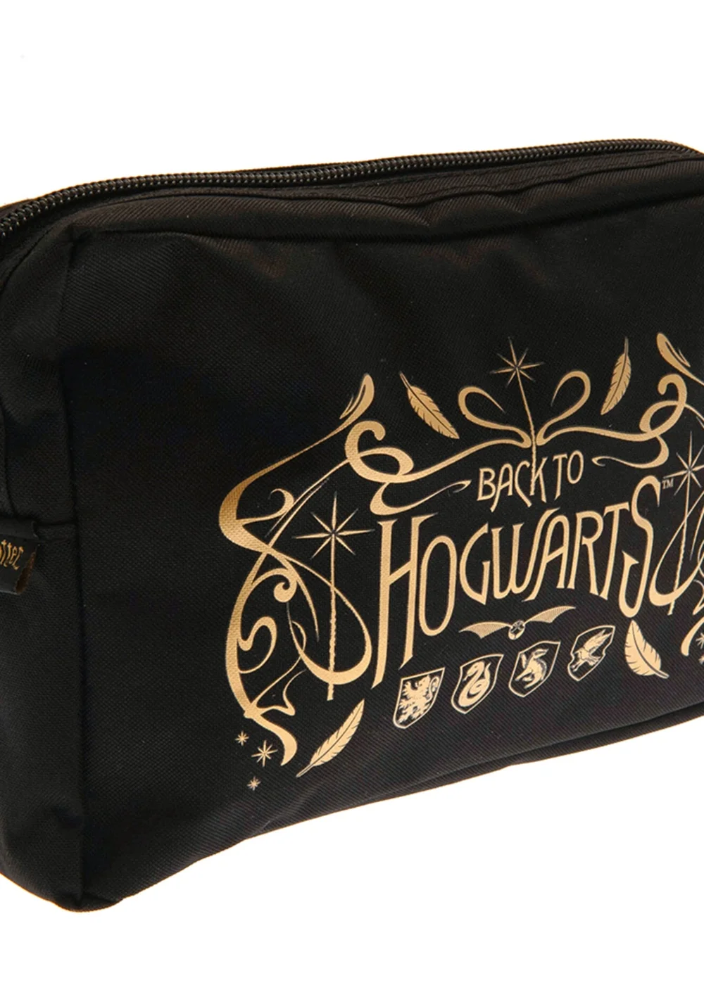 Harry Potter Black Multi Pocket Hogwarts Houses Pencil Case - One Size Image 2