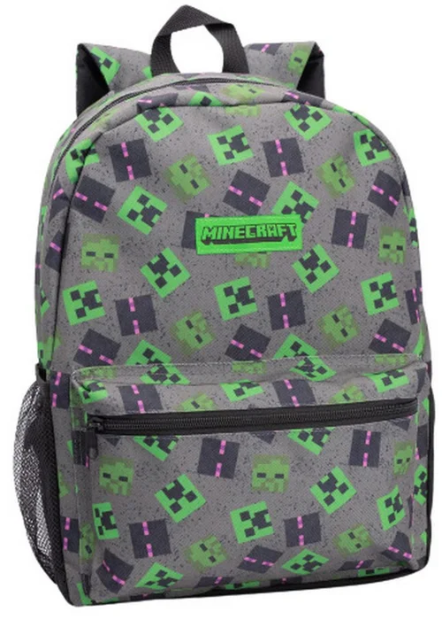 Minecraft Grey Green Lunch Bag And Backpack Set (42 x 32 x 15cm) - One Size Image 5