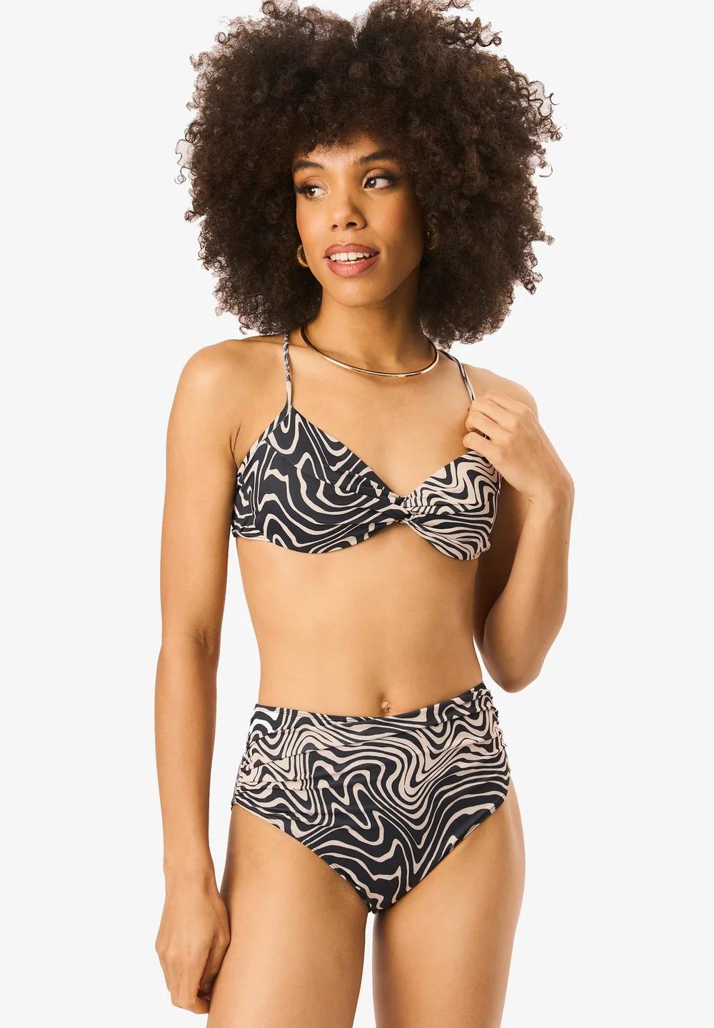 Gini London Mono Swirl Bikini Top - 8 Image 1