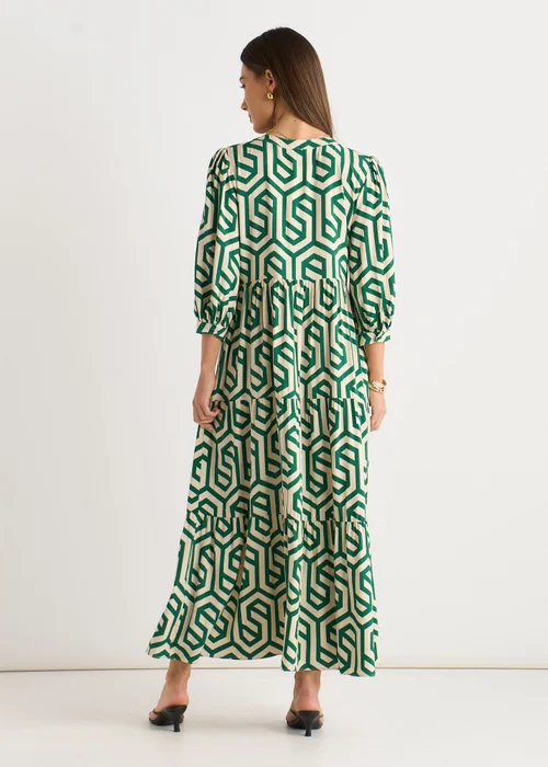 Gini London Green Long Sleeve Maxi Dress - 10 Image 2